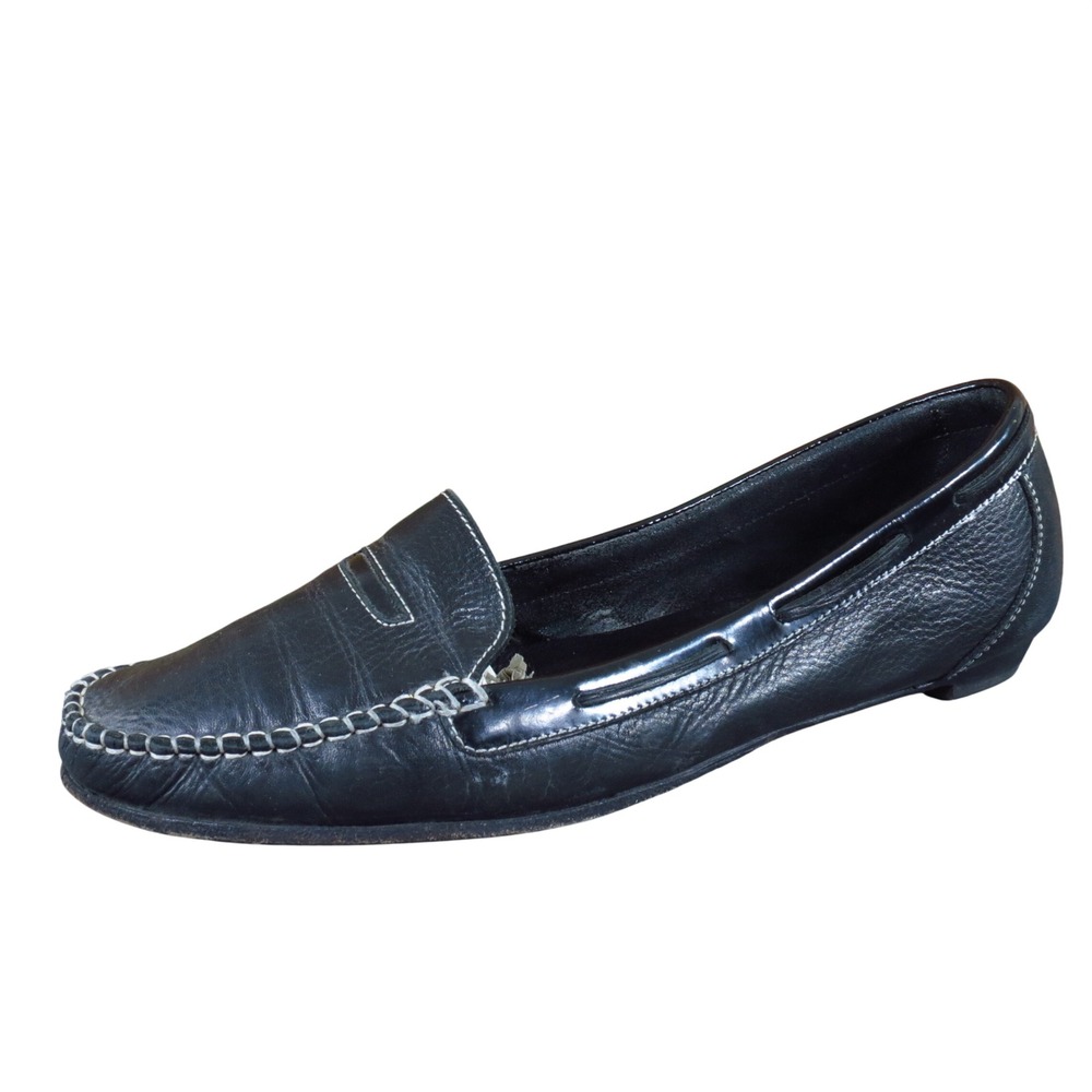 Cole Haan D18204 Womens Penny Loafer Size 9.5 Narrow Professional Black Leather